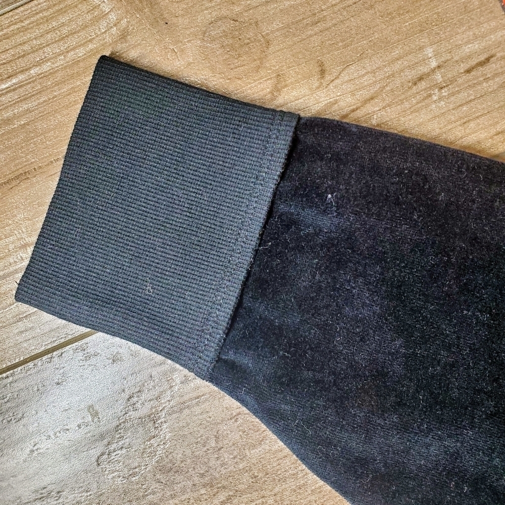 NWT JoyLab Black Velour Cropped Relaxed Fit Sweatshirt Women's Size XL - Picture 15 of 16